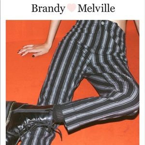black striped brandy melville pants